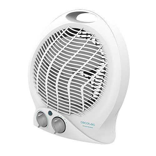 Cecotec Ready Warm 9790 Force, riscaldamento elettrico da bagno, a basso consumo, 2000 W, termostato regolabile, 3 modalità di funzionamento, silenzioso, sistema di sicurezza, 15 m2 (Force, Bianco)