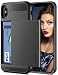 Vofolen Upgraded Case for iPhone X XS Case Wallet Case Card Holder ID Slot Pocket Dual Layer Hybrid Cover Shockproof Anti-scratch Protective Hard Shell Bumper Armor for iPhone X XS 10 10S - Matte Grey