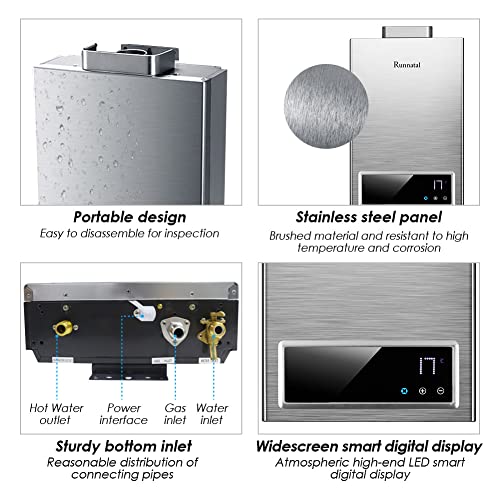Tankless Water Heater, 3.17 Gpm Instant Hot Propane Gas Water Heater With Constant Temperature, Indoor (Propane Gas) #TOP2