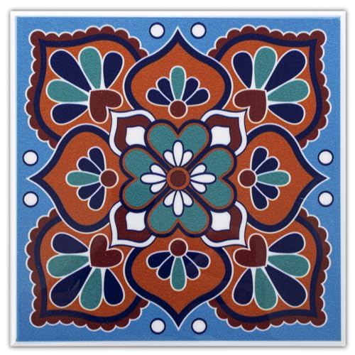 DICOFUN 32 Colorful Talavera Mexican Tile Peel and Stick Backsplash,