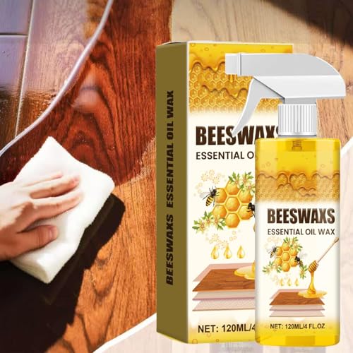 Quatrel Beeswax Wood Polish Spray,Beeswax Essential Oil Wax,Bee S Wax Polish And Cleaner,Natural Wood Polish Spray For Living Rooms,Kitchens,Wood Furniture Floors (2PCS)