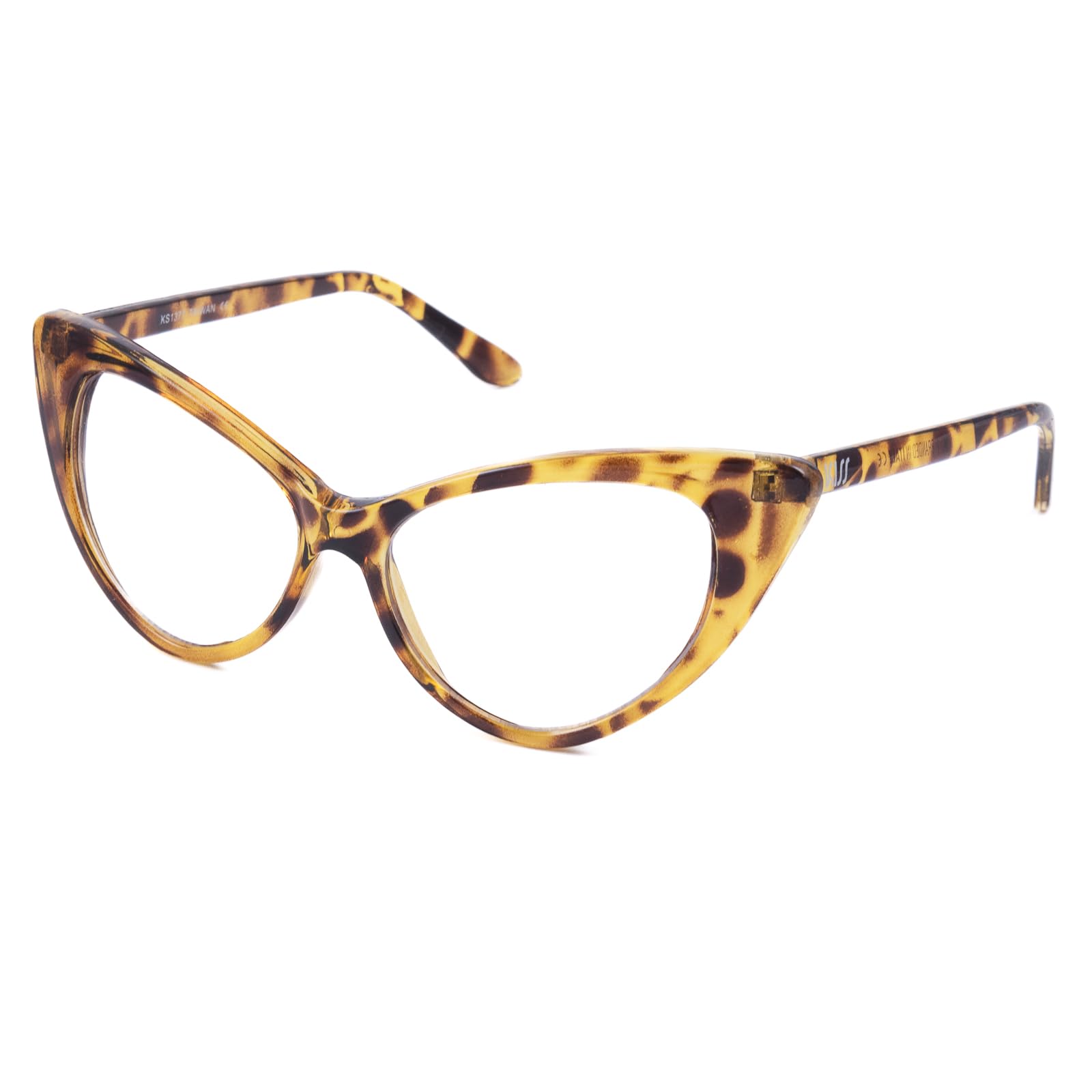 KISS Gafas De Vista PRINCESS Mujer – Montura Ligera De Policarbonato – Diseño Cat Eye Con Bordes Suaves Y Sofisticadas – Lentes UV Transparentes Para Mayor Comodidad – Funda & Paño Incluidos