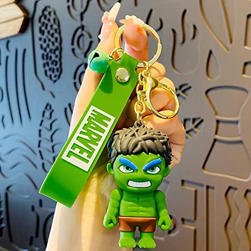 Car Keychain ,Thor Hammer Key Chain，Cartoon Dollmarvel Iron Manavengers Logo Pewter Key Ring， Child Keychains For Men-Lanyard Key Chain With Detachable Alloy Metal Rings (Hulk) #TOP1