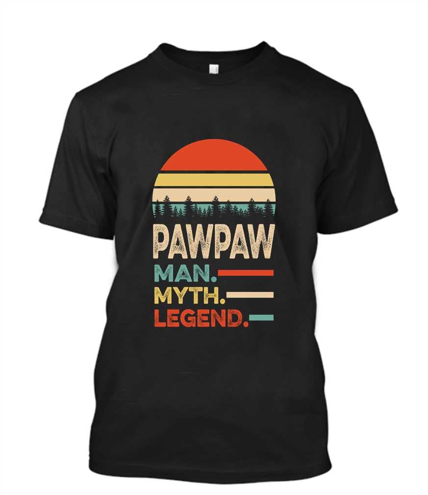 HAMERCOP Vintage Pawpaw Man Myth Legend Happy Father's Day Unisex T-Shirt Long Sleeve Sweatshirt Hoodie