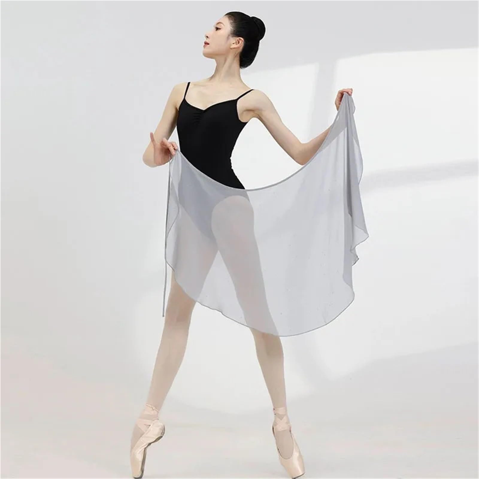 Ballettrock Frauen Langes Wickelballerina-Ballettkleid Tanzkleid Weiches Trainings- und Praxisrock for Erwachsene Für Damen