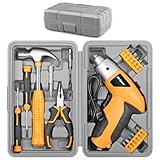 Hi-Spec 19pc 3.6V USB Small Power Screwdriver & Home DIY Tool Kit Set. Cordless & Rechargeable Electric Screwdriver and Compact Hand Tool Box Set - Image 1