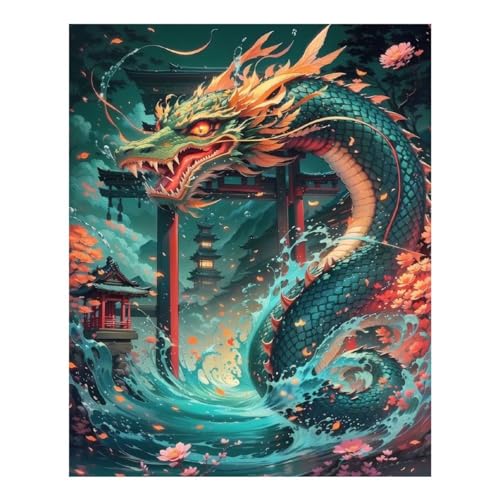 Peinture diamant motif dragon : cadeau d'anniversaire idéal pour fille