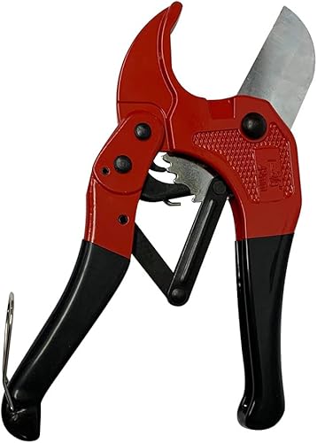 Cortadora de tubo y tubo tipo trinquete para cortar O.D.PEX, PVC, mangueras de plástico PPR y tuberías de fontanería de hasta 1-5/8"