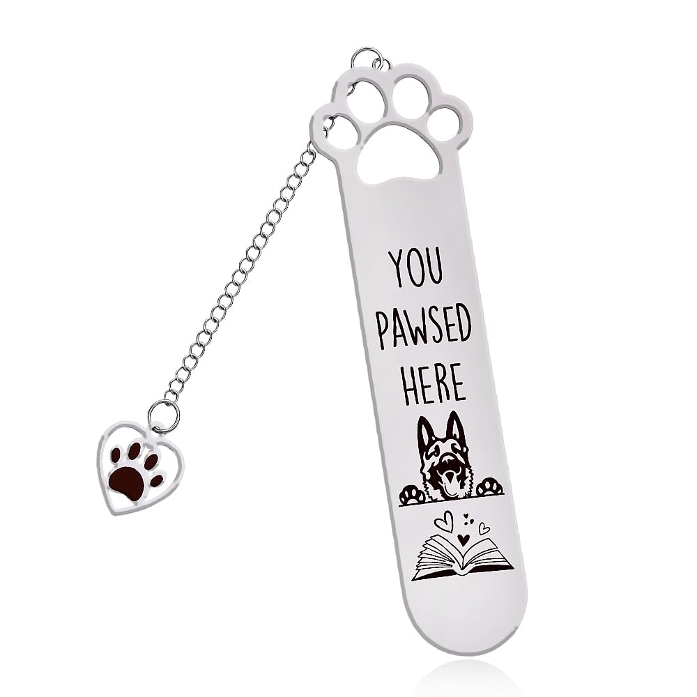 German Shepherd Gifts for Women Men Book Lovers Reading Gifts for Dog Dad Mom Christmas Gifts for German Shepherd Dog Owner Gift for Friends Book Accessories for Women Men German Shepherd Lover