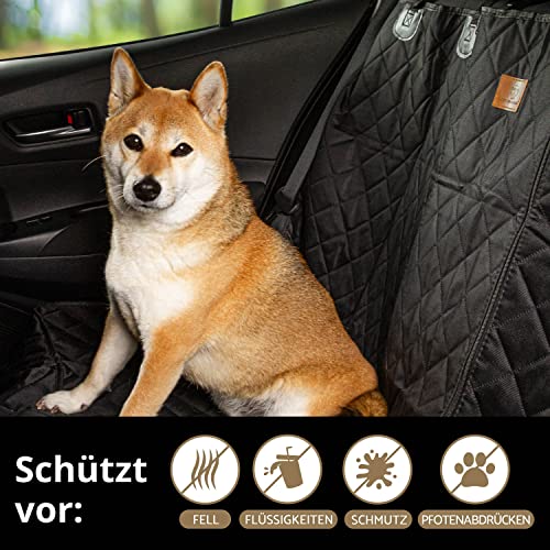 AMZPET Hunde-Autositzbezug (Kompakt: 122 cm) – Wasserfest – rutschfest & Kratzfest – Strapazierfähig – 56 x 45 x 122 cm