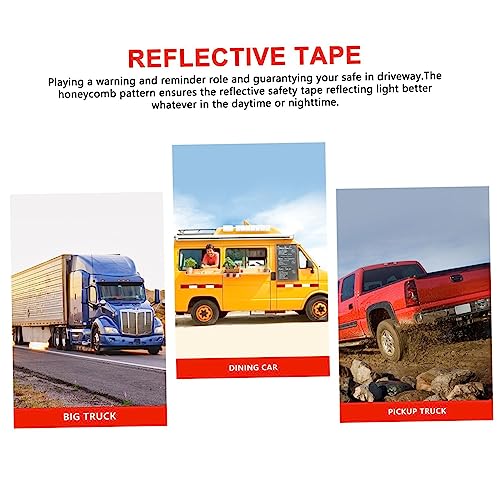 10 piezas de tiras reflectivas adhesivas para auto rojo y blanco miniatura 4