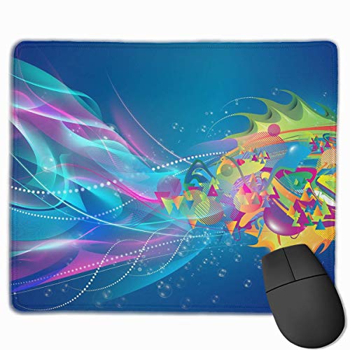Preisvergleich Produktbild Rutschfeste Gummibasis Mousepad für Laptop-Computer PC Persönlichkeitsdesigns Gaming Mouse Pad Mat (Abstrakte bunte Fischkunst,)