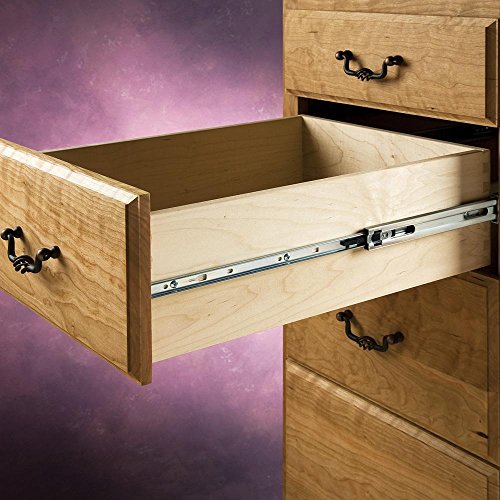 Centerline Full-Extension Drawer Slides 22 Inch (Pair)–Smooth Ball Bearing Action for Kitchen Cabinets–Heavy Duty Drawer Slides Supports 75 Pounds –Non-Handed Drawer Hardware–Side Mount Drawer Slides
