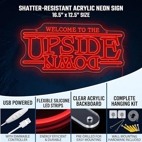 Image of Welcome To The Upside Down Neon Sign LED Sign
