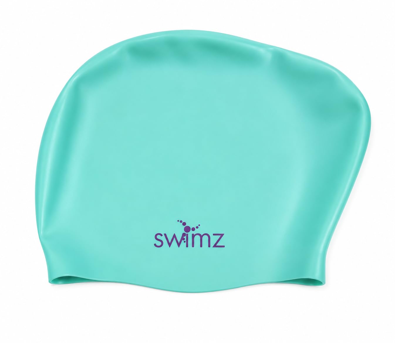 Swimz Long Hair Silicone swim cap - 100% soft Silicone Swim Cap for long Hair (Mint)