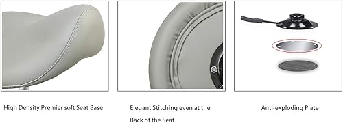 Miniatura 4 de Grace&Grace Taburete de silla de montar profesional serie hidráulico giratorio cómodo ergonómico con base de metal resistente para clínica,