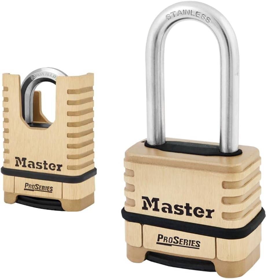 Master Lock, Brass, Padlock, ProSeries Set Your Own Combination Lock, 2