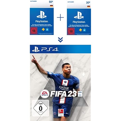 PlayStation Store Guthaben für FIFA 23 - PS4 Standard Edition - 70 EUR - PS4/PS5 Download Code - deutsches Konto