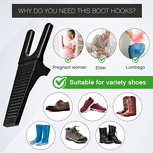 3 Pieces Cowboy Boot Hook And Boot Puller Set Boot Jack Long Boot Handle Boot Remover Tool For Women And Men #TOP6