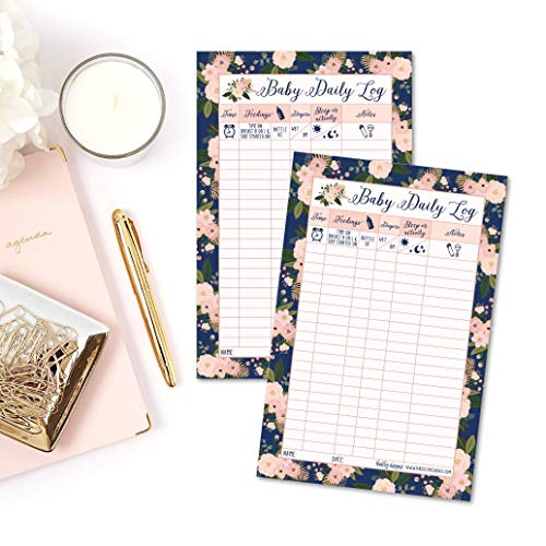 Newborn Baby Log Tracker Journal Book, Infant Daily Schedule, Feeding Food Sleep Naps Activity Diaper Change Monitor Notes For Babies, Mommy Nursing Or Breastfeeding Record Tracking Chart 50 Sheet Pad #TOP3
