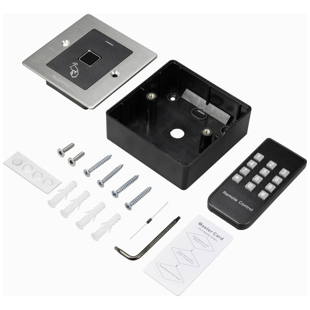Sygonix SY-6097868 Fingerprint/RFID Zugangssystem Unterputz 12 V/DC, 18 V/DC IP66