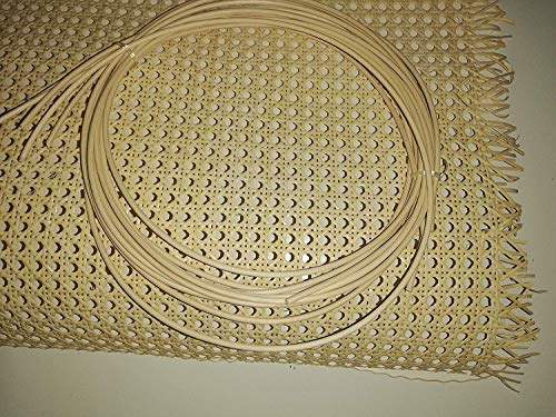 Restauraciones Vintage Kit de Rejilla Mimbre para reparación de sillas, Incluye junquillo para su Montaje (51 x 50 cm + 1 junq. fijación 2 m)