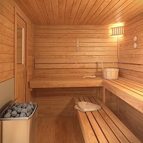 Isidor Outdoorsauna Saunakabine Sauna 2x2m Massivholz Pultdach (inklusive HARVIA BC80 und Fußboden)-3