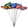 Tuin Ornamenten Simulatie Vlinder op Stok Kleurrijke Tuin Patio Vlinder Decor voor Bruiloft Party 10st