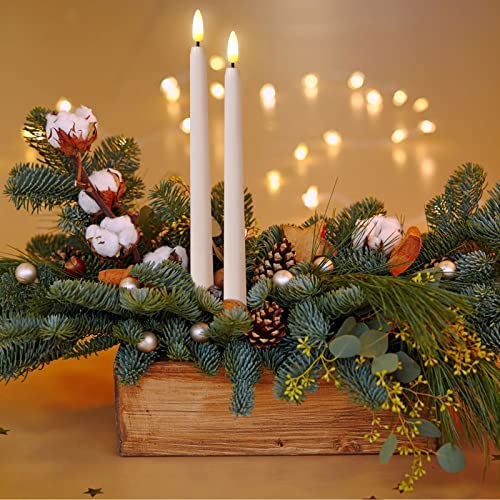 IMAGE Candele coniche a LED, 12 pezzi, a batteria