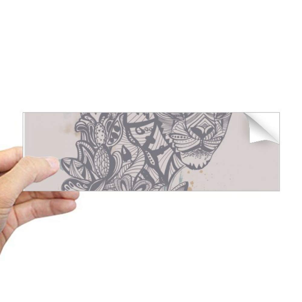Autocollant rectangulaire léopard : sticker de fenêtre design DIYthinker