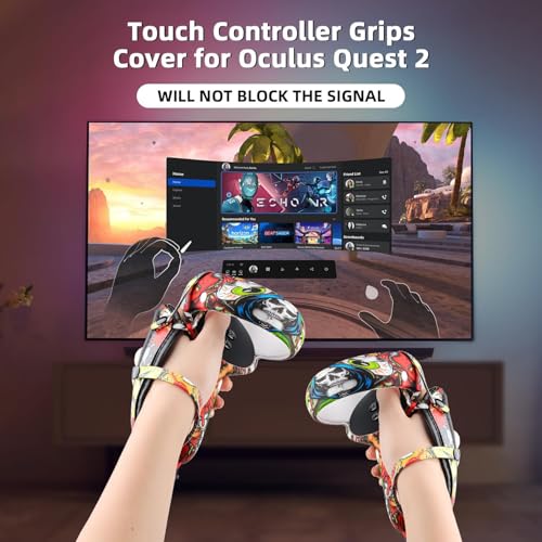 Image of VR Accessories Compatiable with Oculus Quest 2, Silicone Face Cover /Controller Grip Cover /VR Shell Cover /Lens Cover /10PCS Disposable Eye Cover are Included in VR Headset Accessories Set, Green Phantom
