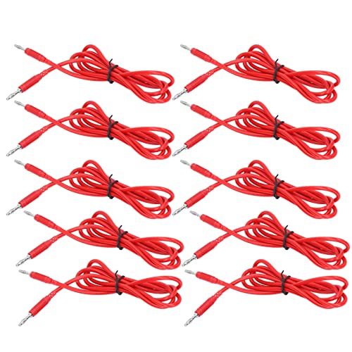 Bananas Plug Testing Cable, 10 Sets Good Electric Conductivity Brass PA ... - Bananas And Dog Electrical Conductivity