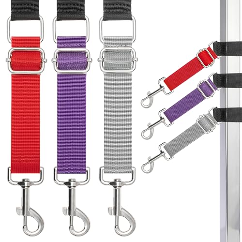 ALUZAEMO Dog Grooming Arm Accessories, 3 Pack Adjustable Grooming Loop Extension Straps, Pet Bathing Restraints Leashes Table Lead for Small, Medium & Large Dogs