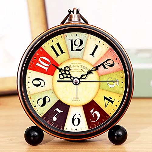 Reloj de mesa retro con péndulo para escritorio y dormitorio 4