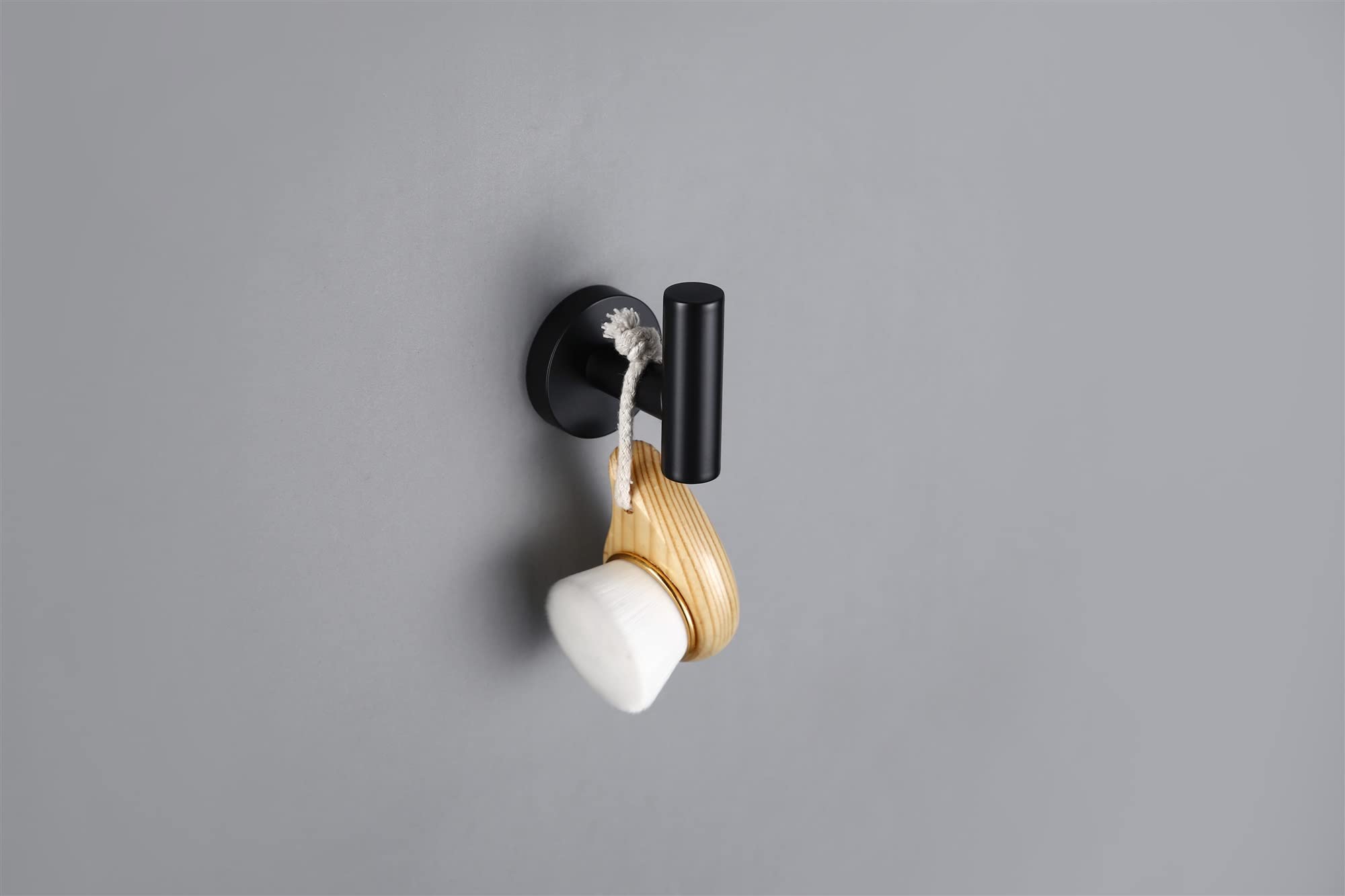 WDSOPK Housewares Suit Black Shelf Paper Towel Rack Bathroom Accessories Robe Hook Towel Bar Rack Rod Bathroom Hardware Grab Rail（Mb-clothes Hook）