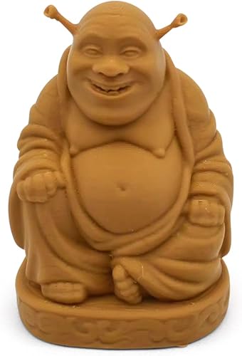 Divertida estatua de Buda temática, modelo impreso en 3D para exhibición, oficina, dormitorio, dormitorio, niños (marrón)