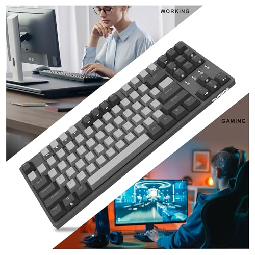 Image of Durgod Taurus K320 TKL Mechanical Gaming Keyboard - 87 Keys - Double Shot PBT - NKRO - USB Type C (Cherry Brown, Corona (White Backlit))