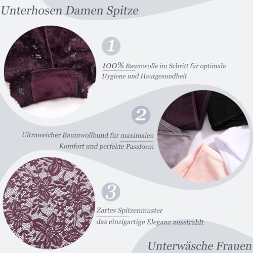 feuchtigkeitsableitend und maschinenwaschbar bei 40°C (102 Zeichen). - Detailansicht von ALL OF SHE 5er Slips Damen Deal...