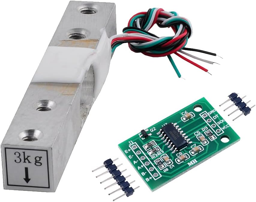 Load Cell 3KG Amplifier HX711 Breakout Digital Portable Kitchen Scale Weight Sensor AD Module Weighing Transducer for Arduino Raspberry Pi