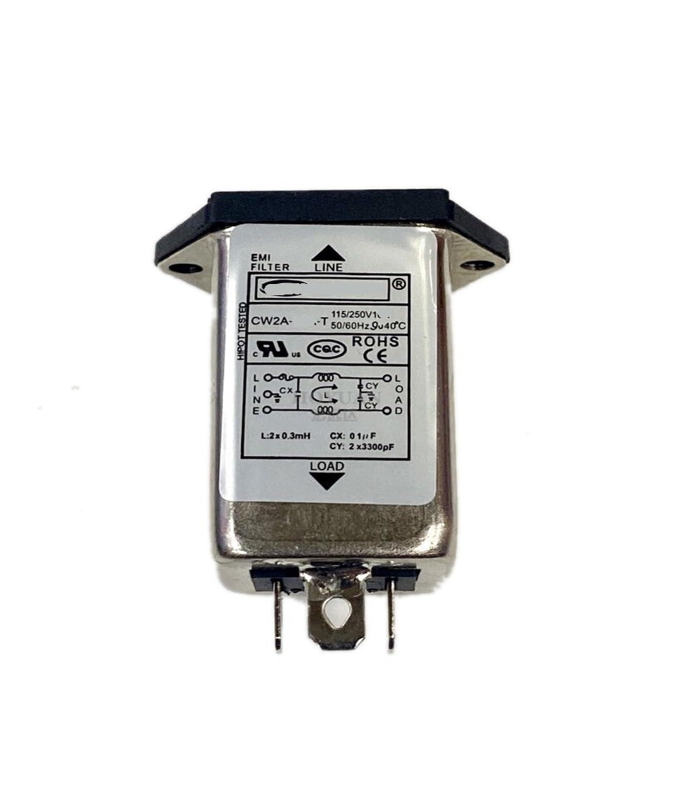 1 Pcs AC Filter Socket with Switching Fuse Power Filter CW2C-10A-T CW2B 06 3(CW2A -06A -T with Insurance)
