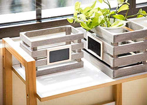Home-Zone-Living-Wood-Storage-Crate-for-Organization-and-Storage-Chalkboard-3-Pack-Brown