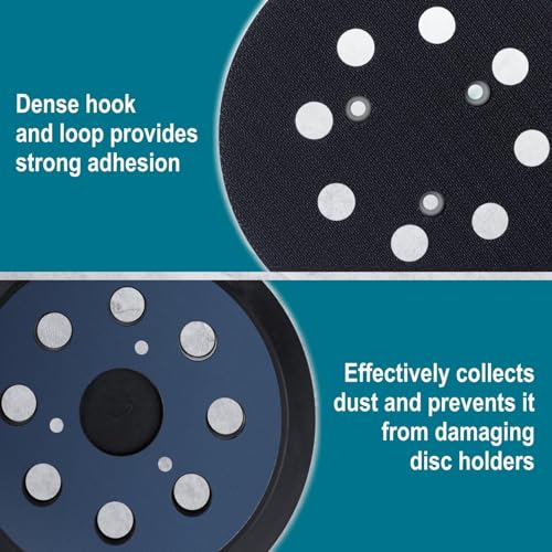 GOLD DEER 2Pack 5 Inch 8 Hole Hook and Loop Replacement Sander Pads Orbital Sander Pads for DeWalt DW420 DW421 DW422 DW423 DW426 D26451 Makita 743081-8/743051-7 Random Orbital Sander - Image 4