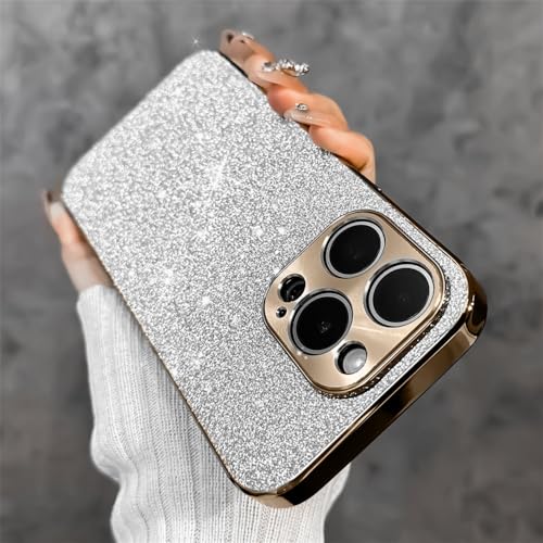 Coque iPhone 14 antichoc paillettes dorées protection souple