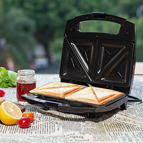 Aigostar-Lamo-30RFU-Sandwichera-800W-revestimiento-antiadherente-libre-de-BPA-almacenamiento-vertical-piloto-LED-indicador-temperatura-placas-con-forma-triangular-Color-acero-y-negro