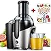 Produktbild Entsafter, Aicok 2019 Qualitätssteigerung Zentrifugaler Entsafter mit 75mm Große Einfüllöffnung, Einfach zu Verwenden und zu Reinigen, BPA-frei Juice Extractor, Überladungsschutz