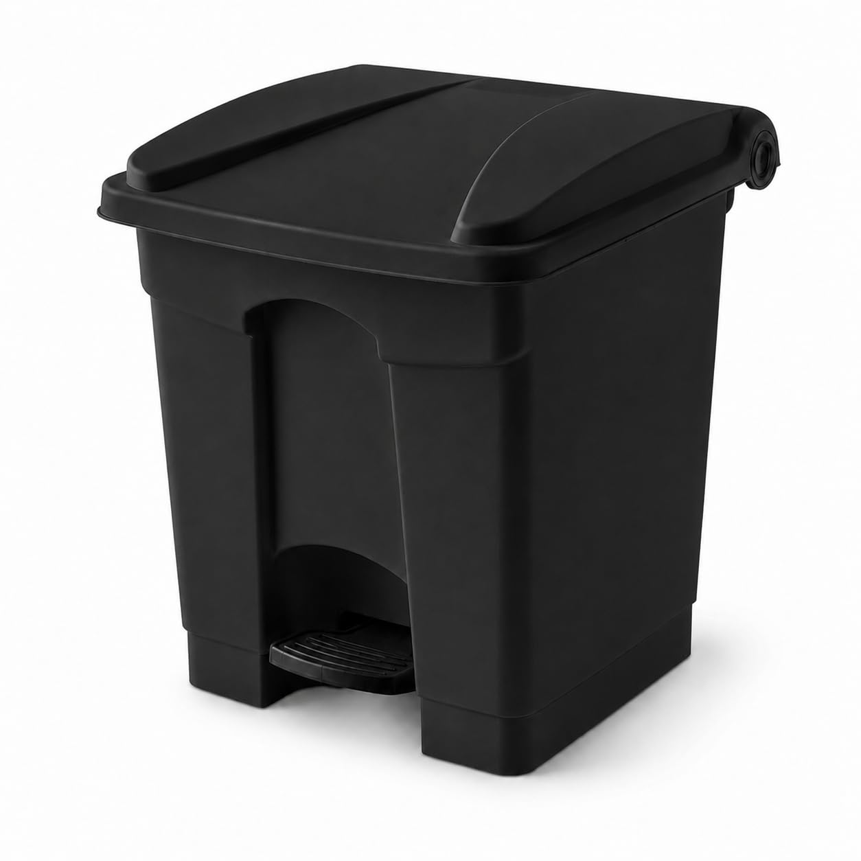 Medical Step-On Trash Can by Glownary – 8 Gallon, 8.0 gallons, Resin, Black, Model 475stpkt8bk