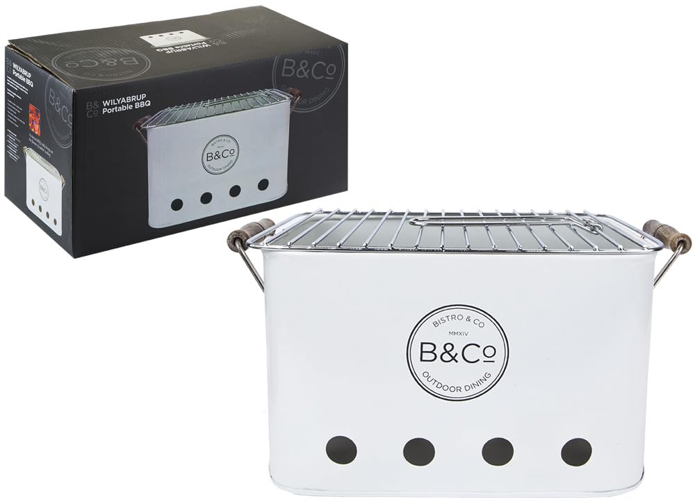Rectangular Portable BBQ White