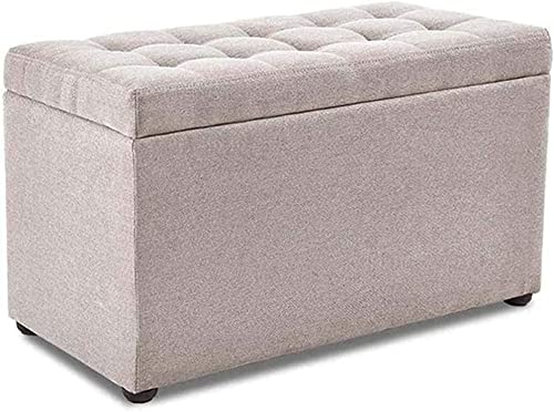 Tabouret ottoman en bois beige gain de place pour optimiser les petits espaces - 2