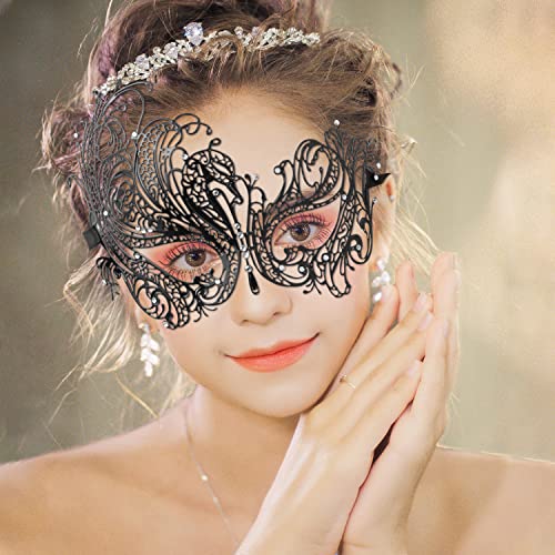 Image of Coddsmz Couples Venetian Masquerade Mask Set Luxury Style Princess Party Mask for Couples Women and Men Mardi Gras Masks