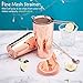 Boston Cocktail Shaker Set Bartender Kit Rose Gold Bar Set, 9 Pcs Barware Gift Set, 18oz & 28oz Shaker Tins, Cocktail Strainer Set, Japanese Jigger, Muddler, Bar Spoon & Liquor Pourers